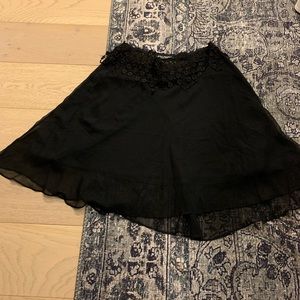 Betsey Johnson Lace and Silk flowy skirt
